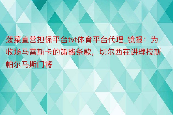 菠菜直营担保平台tvt体育平台代理_镜报：为收场马雷斯卡的策略条款，切尔西在讲理拉斯帕尔马斯门将